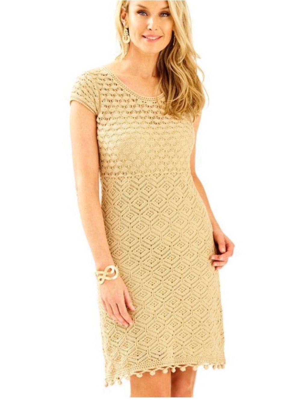 Lilly Pulitzer Paley Crochet Sweater Dress XS